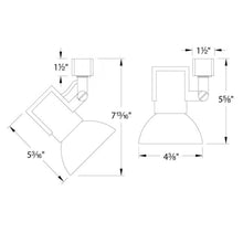 Load image into Gallery viewer, Line Voltage 774 Track Head - line drawing.
