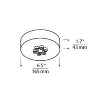 Load image into Gallery viewer, Line Voltage Round Mini Canopy - line drawing.
