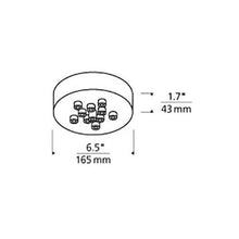 Load image into Gallery viewer, Line Voltage Round Mini Canopy - line drawing.
