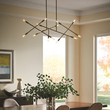 Load image into Gallery viewer, Line Wave 2 Chandelier in living room.

