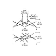 Load image into Gallery viewer, Line Wave 2 Chandelier - line drawing.
