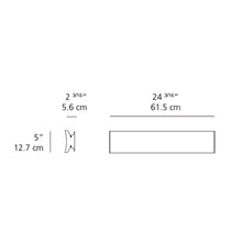 Load image into Gallery viewer, Lineacurve LED Dual Ceiling/Wall Light - line drawing.

