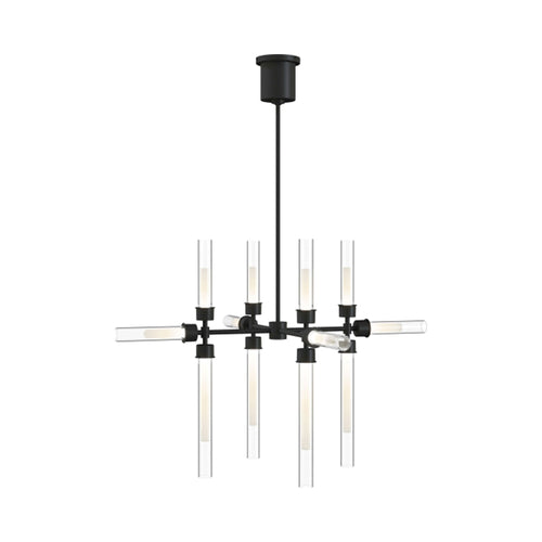 Linger LED Chandelier in Black.