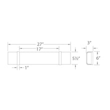 Load image into Gallery viewer, Link LED Bath Vanity Light - line drawing.

