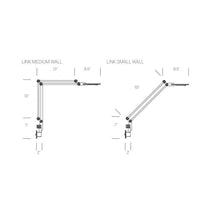Load image into Gallery viewer, Link LED Wall Lamp - line drawing.

