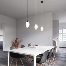 Load image into Gallery viewer, Liquid LED Pendant Light in dining room.
