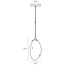 Load image into Gallery viewer, Liquid LED Pendant Light - line drawing.

