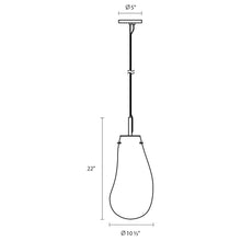 Load image into Gallery viewer, Liquid LED Pendant Light - line drawing.
