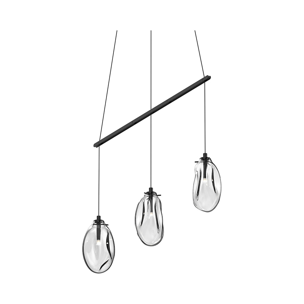 Liquid Linear Spreader LED Pendant Light in Clear.