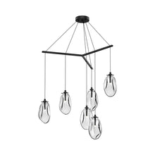 Load image into Gallery viewer, Liquid Tri-Spreader LED Pendant Light in Clear/6-Light.
