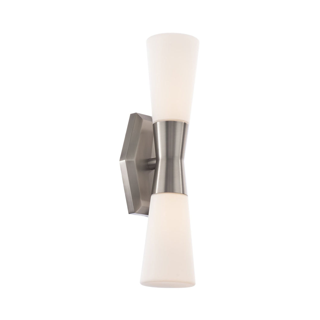 Locke LED Bath Wall Light in Brushed Nickel (Small).