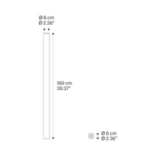 Load image into Gallery viewer, A-Tube LED Semi Flush Ceiling Light - line drawing.
