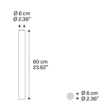 Load image into Gallery viewer, A-Tube LED Semi Flush Ceiling Light - line drawing.
