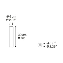 Load image into Gallery viewer, A-Tube LED Semi Flush Ceiling Light - line drawing.
