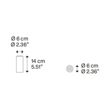 Load image into Gallery viewer, A-Tube LED Semi Flush Ceiling Light - line drawing.
