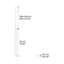 Load image into Gallery viewer, A-Tube Nano LED Pendant Light - line drawing.
