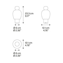 Load image into Gallery viewer, Easy Peasy LED Cordless Table Lamp - line drawing.
