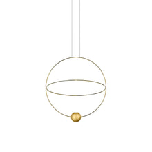 Load image into Gallery viewer, Elara Pendant Light in Matte Gold/Glossy Gold (Medium).
