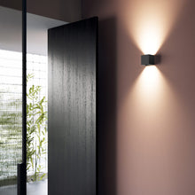 Load image into Gallery viewer, Laser Cube LED Wall Light in living room.

