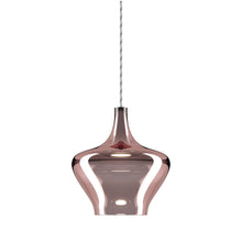 Load image into Gallery viewer, Nostalgia Medium LED Pendant Light in Clear/Rose Gold.

