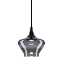 Load image into Gallery viewer, Nostalgia Medium LED Pendant Light in Black/Glossy Smoke.
