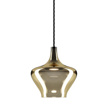 Load image into Gallery viewer, Nostalgia Medium LED Pendant Light in Black/Gold.
