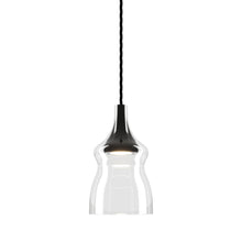 Load image into Gallery viewer, Nostalgia Small LED Pendant Light in Black/Clear.
