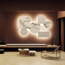 Load image into Gallery viewer, Puzzle Mega LED Ceiling Wall Light in living room.
