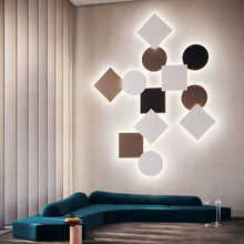 Load image into Gallery viewer, Puzzle Mega LED Ceiling Wall Light in living room.
