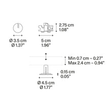 Load image into Gallery viewer, Spider LED Mini Pendant Light - line drawing.
