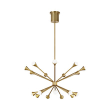Load image into Gallery viewer, Lody LED Chandelier in 18-Light/Aged Brass.

