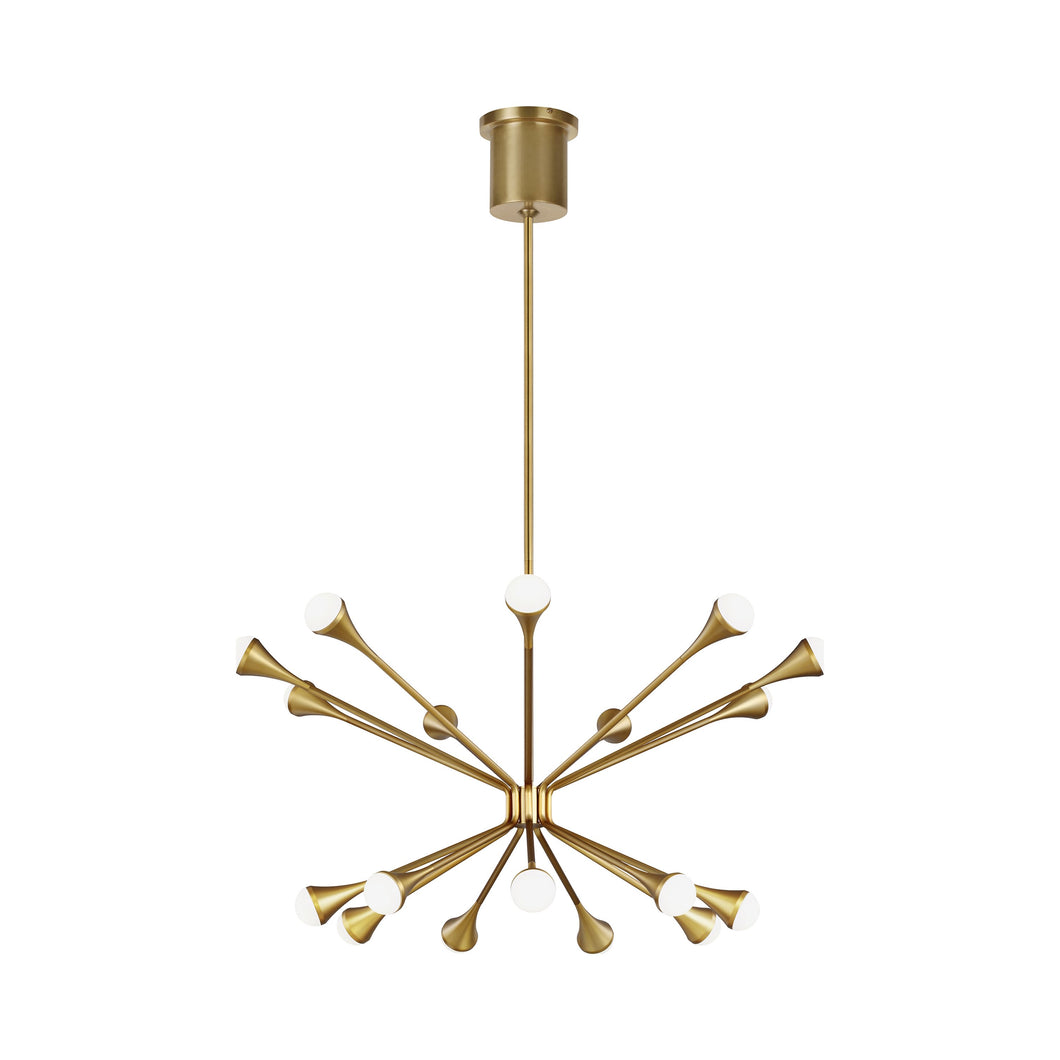 Lody LED Chandelier in 18-Light/Aged Brass.