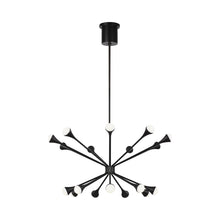 Load image into Gallery viewer, Lody LED Chandelier in 18-Light/Matte Black.

