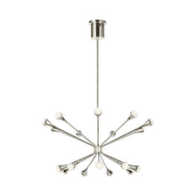 Load image into Gallery viewer, Lody LED Chandelier in 18-Light/Polished Nickel.
