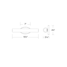 Load image into Gallery viewer, Loft LED Bath Vanity Light- line drawing.
