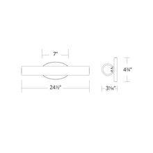 Load image into Gallery viewer, Loft LED Bath Vanity Light- line drawing.
