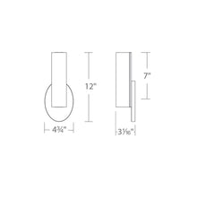Load image into Gallery viewer, Loft LED Wall Light- line drawing.
