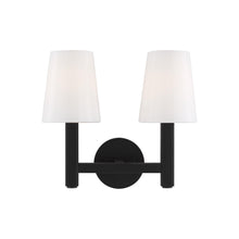 Load image into Gallery viewer, Logan Bath Vanity Light in 2-Light/Aged Iron.
