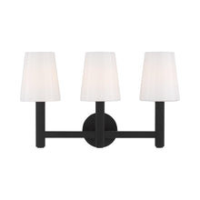 Load image into Gallery viewer, Logan Bath Vanity Light in 3-Light/Aged Iron.

