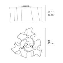 Load image into Gallery viewer, Logico Semi-Flush Mount Ceiling Light - line drawing.
