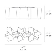 Load image into Gallery viewer, Logico Semi-Flush Mount Ceiling Light - line drawing.
