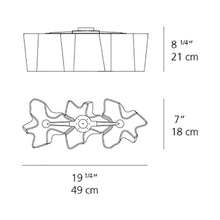 Load image into Gallery viewer, Logico Semi-Flush Mount Ceiling Light - line drawing.
