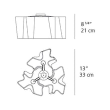 Load image into Gallery viewer, Logico Semi-Flush Mount Ceiling Light - line drawing.
