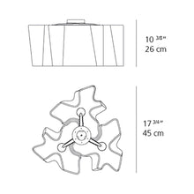 Load image into Gallery viewer, Logico Semi-Flush Mount Ceiling Light - line drawing.
