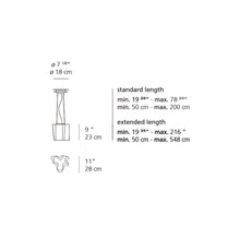 Load image into Gallery viewer, Logico Mini Single Pendant Light - line drawing.
