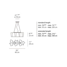 Load image into Gallery viewer, Logico Triple Linear Pendant Light - line drawing.
