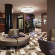 Load image into Gallery viewer, Logico Triple Nested Pendant Light in living room.
