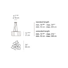 Load image into Gallery viewer, Logico Triple Nested Pendant Light - line drawing.
