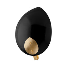 Load image into Gallery viewer, Lotus Wall Light in Black.
