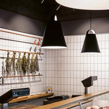 Load image into Gallery viewer, Above LED Pendant Light in store.
